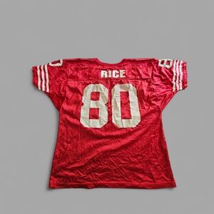 Wilson NFL 49 San Francisco Jerry Rice 80 Vintage Football Jersey Red Sz XL
